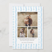 Blue Grandmillennial Photo Christmas Card Kaart (Achterkant)