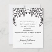 Blue Grape Grapes Jewish Hebrew Sympathokaarten RSVP Kaartje (Voorkant)