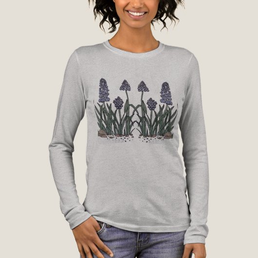 Blue Grape Hyacinth Tri-Blend Shirt (Voorkant)