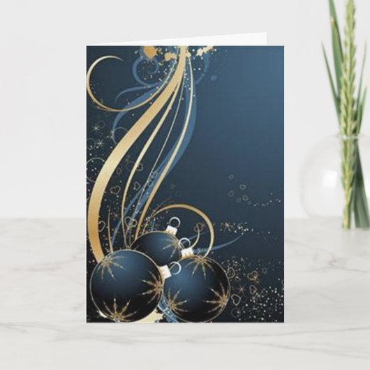Blue graphics for Christmas - Feestdagen Kaart (Voorkant)