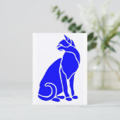 Blue Grass Cat Briefkaart (Staand voorkant)