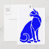 Blue Grass Cat Briefkaart (Voorkant / Achterkant)