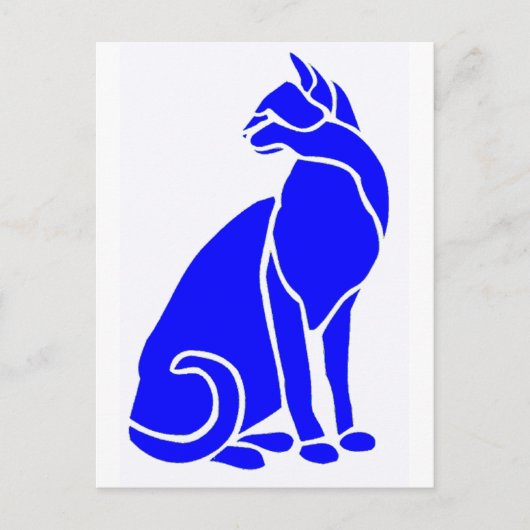 Blue Grass Cat Briefkaart (Voorkant)