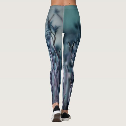 Blue Grass Dream Abstract Leggings (Achterkant)