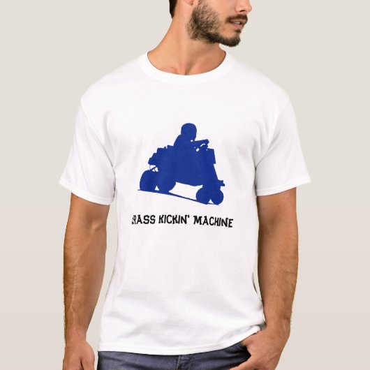 Blue Grass Kicker Lawnmower Racing T-shirt (Voorkant)