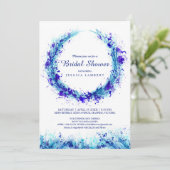 Blue grass waterverf splash vrijgezellenfeest nodi kaart (Staand voorkant)