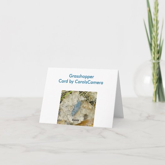 Blue Grasshopper Note Kaart (Achterkant)