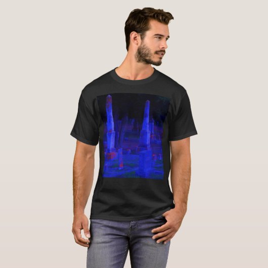 Blue Grave Yard T shirt (Voorkant volledig)