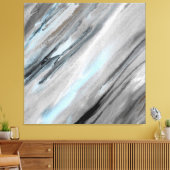 Blue Gray Abstract Canvas Afdruk (Insitu (Woonkamer))