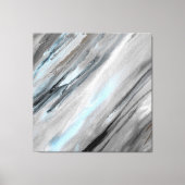Blue Gray Abstract Canvas Afdruk (Voorkant)