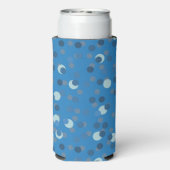 blue, gray and white polka dot abstract seltzer blikjeskoeler (Seltzer Achterkant)