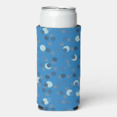 blue, gray and white polka dot abstract seltzer blikjeskoeler (Seltzer Voorkant)