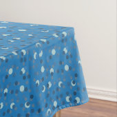 blue, gray and white polka dot abstract tafelkleed (Voorbeeld)