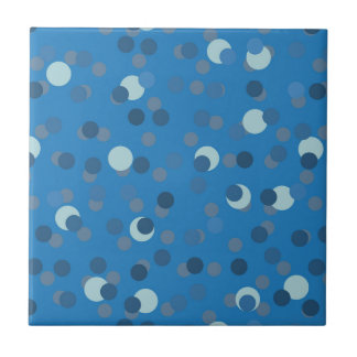 blue, gray and white polka dot abstract tegeltje