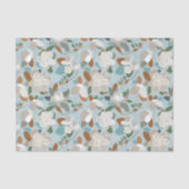 Blue Gray Floral Winter Magnolia Tissuepapier (Voorkant)