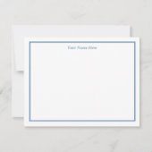 Blue Gray Geometrical Design Personal Note Card Notitiekaartje (Voorkant)