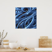 BLUE GRAY MECH POSTER (Keuken)