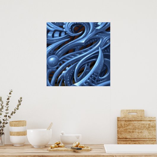 BLUE GRAY MECH POSTER (Keuken)