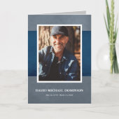 Blue Gray Photo Memorial Programme Programma (Voorkant)