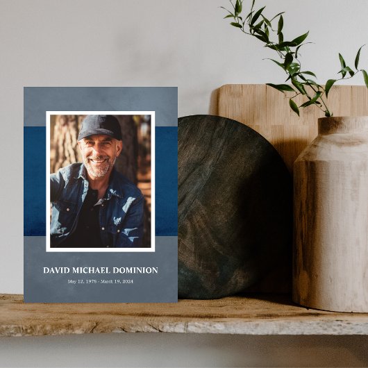 Blue Gray Photo Memorial Programme Programma