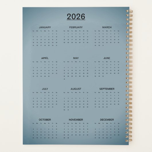 Blue Gray   Planner (Achterkant)