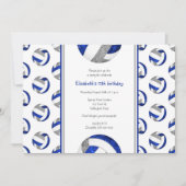 blue gray volleyball team - verjaardagsfeestje voo kaart (Voorkant)