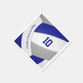 blue gray volleybalspeler verjaardag servet (Hoek)