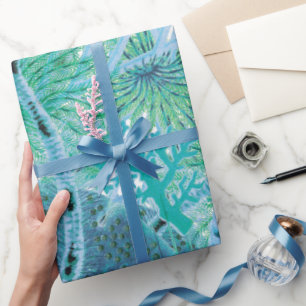 Blue Great Barrier Reef Echinoderms   VINTAGE Cadeaupapier