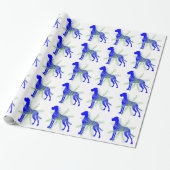 Blue Great Dane Cadeaupapier (Uitgerold)