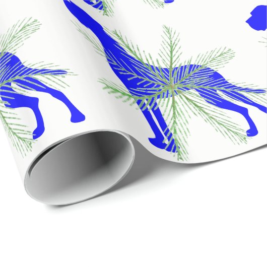 Blue Great Dane Cadeaupapier (Rol Hoek)