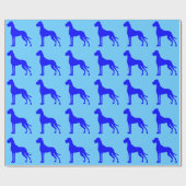 Blue Great Dane Cadeaupapier (Vlak)