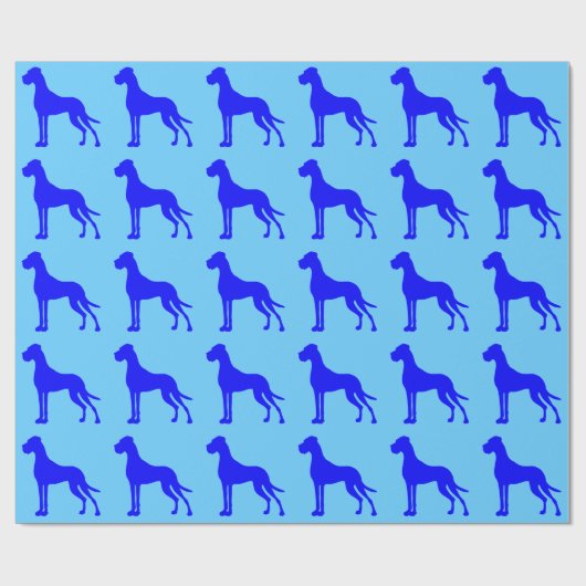 Blue Great Dane Cadeaupapier (Vlak)