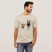 Blue Great Dane en Corgi T-shirt (Voorkant volledig)