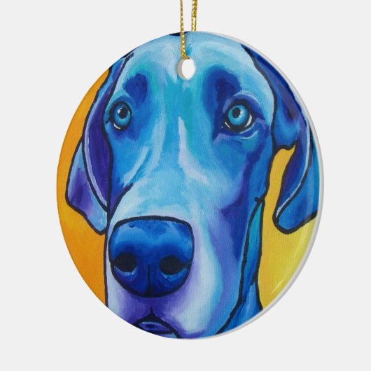 Blue Great Dane Oranment Keramisch Ornament (Links)