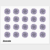 Blue Great Dane Pinwheels-Stickers Ronde Sticker (Vel)
