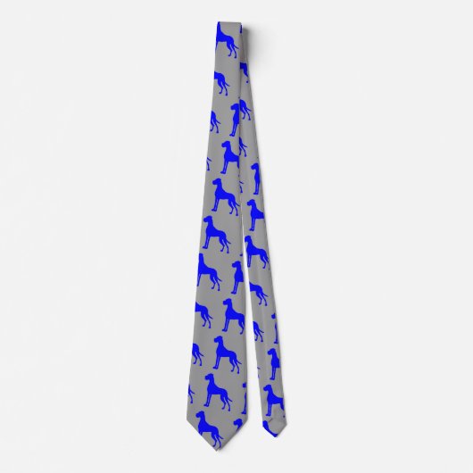 Blue Great Dane Stropdas (Voorkant)