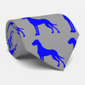 Blue Great Dane Stropdas (Opgerold)