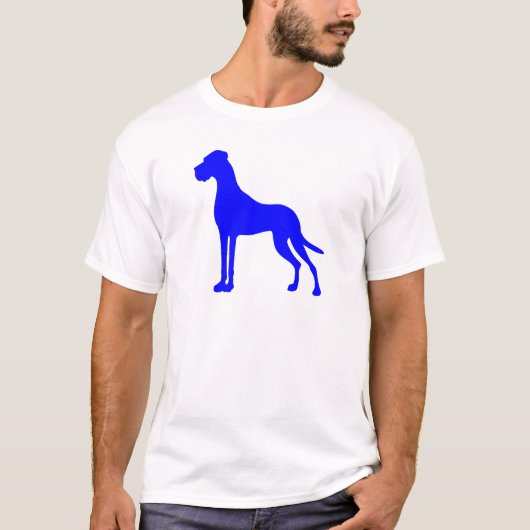 Blue Great Dane T-shirt (Voorkant)