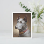 Blue Great Dane van Carl Reichert Briefkaart (Staand voorkant)