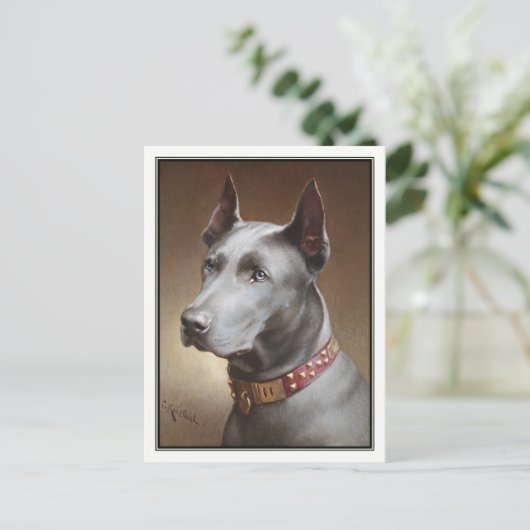 Blue Great Dane van Carl Reichert Briefkaart (Staand voorkant)