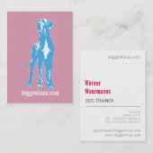 Blue Great Dane Visitekaartje (Voorkant / Achterkant)