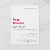 Blue Great Dane Visitekaartje (Achterkant)