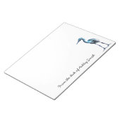 Blue Great Heron/Personalized Notitieblok (Schuin)