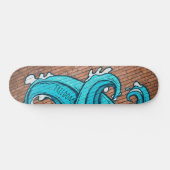 Blue Great Wave Graffiti op maat Persoonlijk Skateboard (Horizontaal)