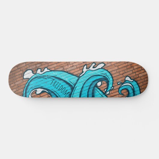 Blue Great Wave Graffiti op maat Persoonlijk Skateboard (Horizontaal)