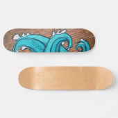 Blue Great Wave Graffiti op maat Persoonlijk Skateboard (Horizontaal)