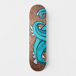 Blue Great Wave Graffiti op maat Persoonlijk Skateboard
