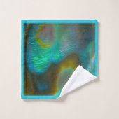 Blue Green Abalone Shell Bad Handdoek (Wasdoekje)