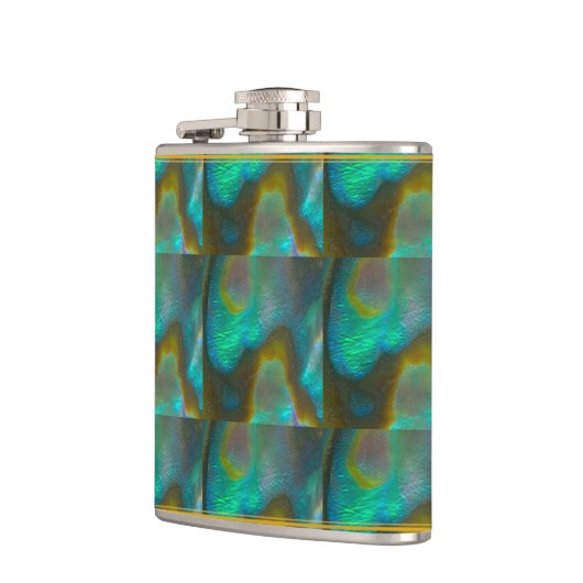 Blue Green Abalone Shell Heupfles (Links)