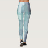 Blue Green Abstract Leggings (Achterkant)